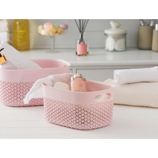 Madame Coco - Curvy Knit Small Basket - Soft Powder Madame Coco - Curvy Knit Small Basket - Soft Powder