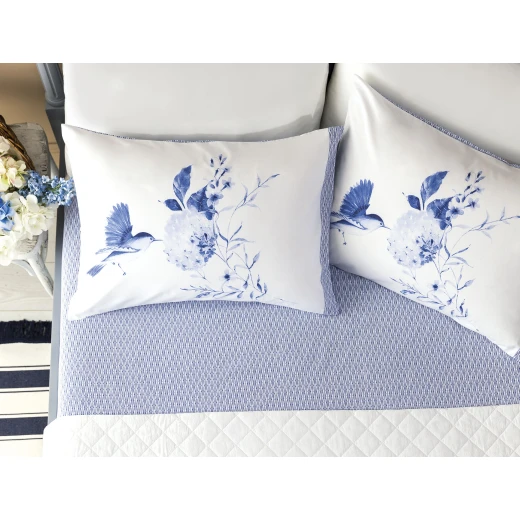Madame Coco - Ophelia Double Ranforce Linen Set - Indigo Madame Coco - Ophelia Double Ranforce Linen Set - Indigo