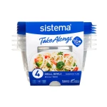 Sistema 760ml Small Bowl 4 Pack Takealongs - سيستما