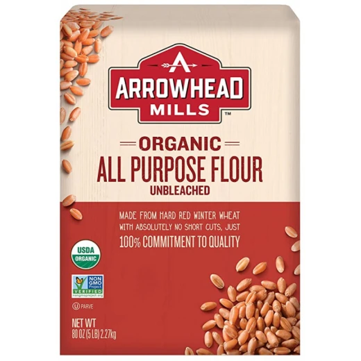 Arrowhead Mills - طحين أبيض عضوي غير مبيض لجميع الأغراض 2.27 كجم Arrowhead Mills - طحين أبيض عضوي غير مبيض لجميع الأغراض 2.27 كجم