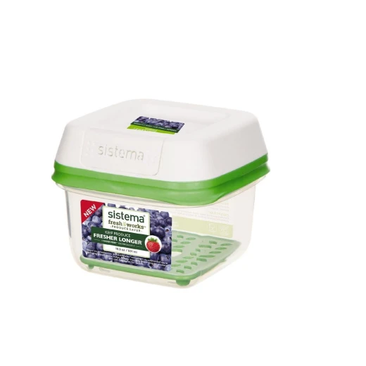 Sistema FreshWorks Small Square Storage Container 591 ml Sistema FreshWorks Small Square Storage Container 591 ml