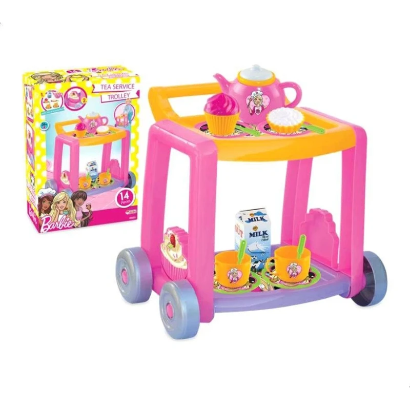 Dede Tea Service Trolley 14 Pcs “barbie” - ديدي