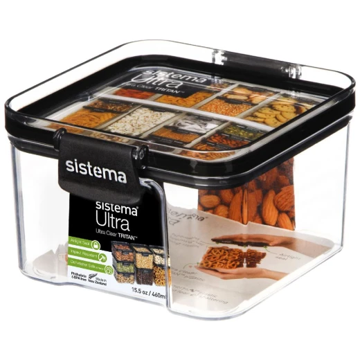 Sistema Ultra Square Tritan Plastic Container 460mL