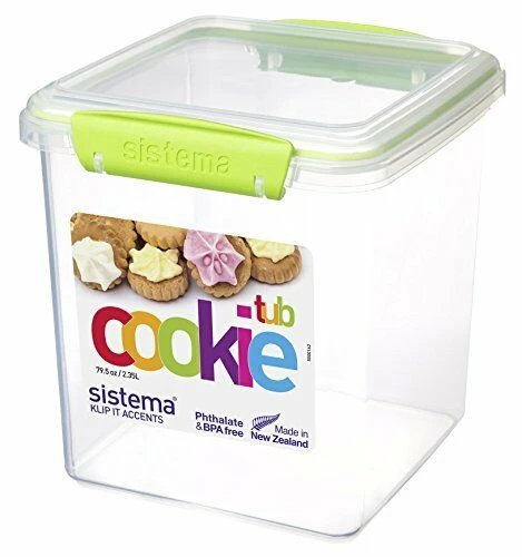 Sistema Klip It Accents Cookie Tub, 2.35 L - Assorted Colours, One Container - سيستما - Image 2