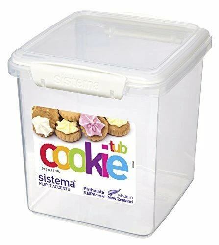 Sistema Klip It Accents Cookie Tub, 2.35 L - Assorted Colours, One Container - سيستما - Image 3