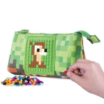 Creative School Pixel Pencil Case, Green/ Brown - بيكسي كرو