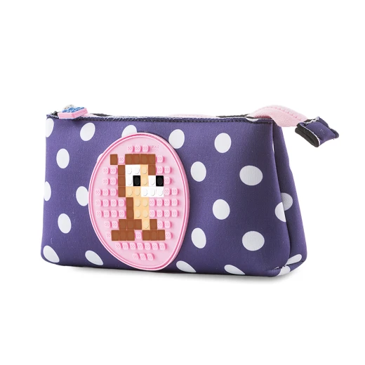 مقلمة مدرسة مبدعة منقطة باللون الأزرق مع نقطة بولكا بيضاء من بيكسي كرو مقلمة مدرسة مبدعة منقطة باللون الأزرق مع نقطة بولكا بيضاء من بيكسي كرو
