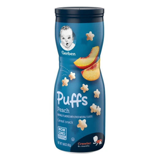 Gerber Puffs Peach Cereal Snack Gerber Puffs Peach Cereal Snack