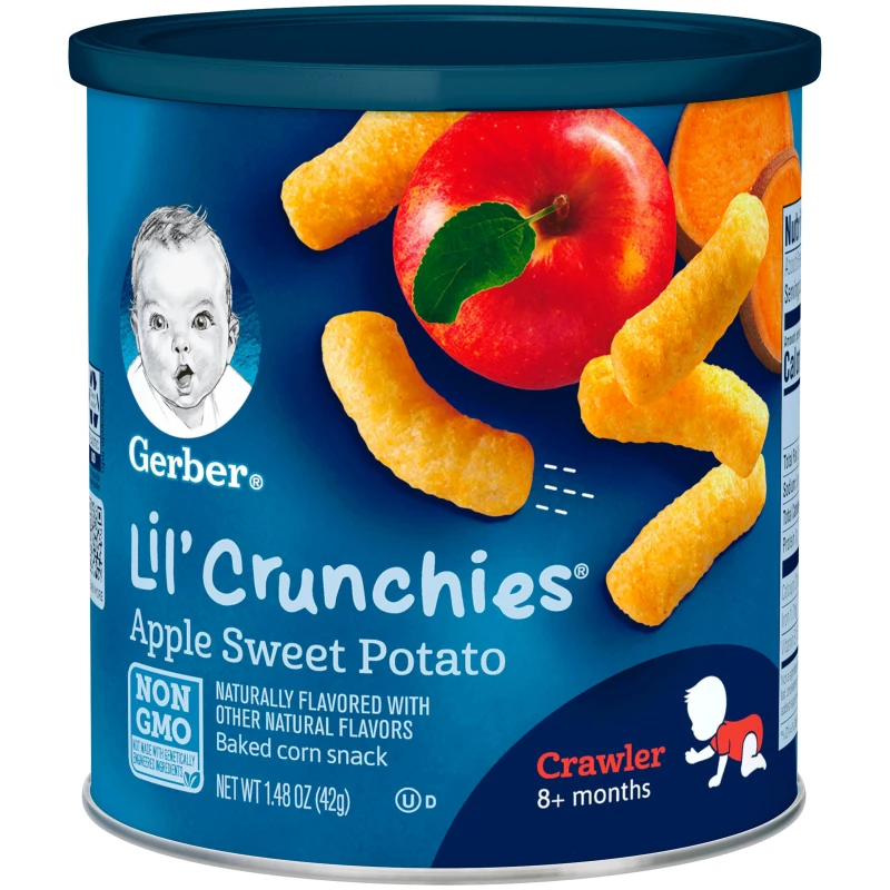 Gerber Lil Crunchies 42g Apple Sweet Potato - جيربر