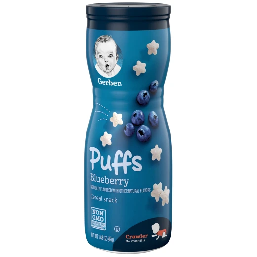 Gerber Graduates, Baby Food, Puffs, Blueberry, 42g Gerber Graduates, Baby Food, Puffs, Blueberry, 42g