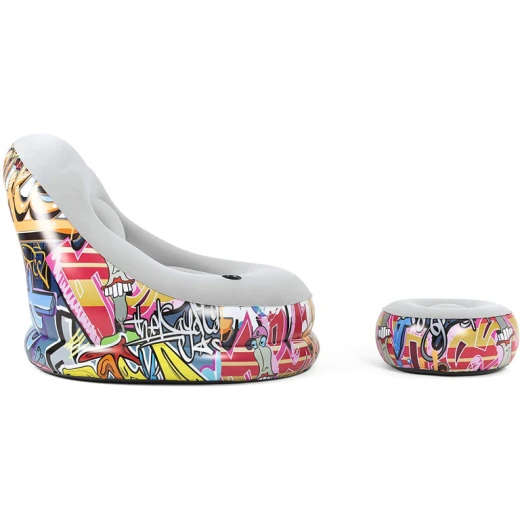Bestway Lounge Chair Cruiser Graffiti Inflatable Sofa Arm Seat Relaxing Spots - بيست واي - Image 2
