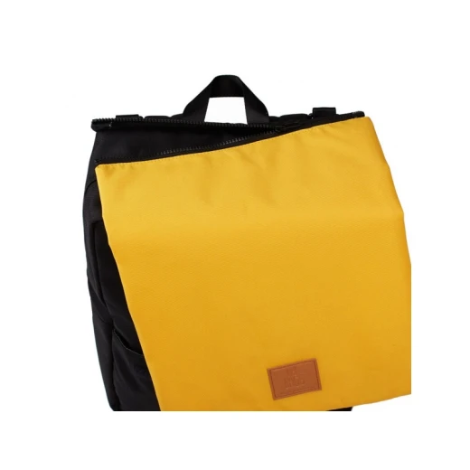 My Bag's Backpack Reflap Eco Black / Yellow - My Bag's - Image 2