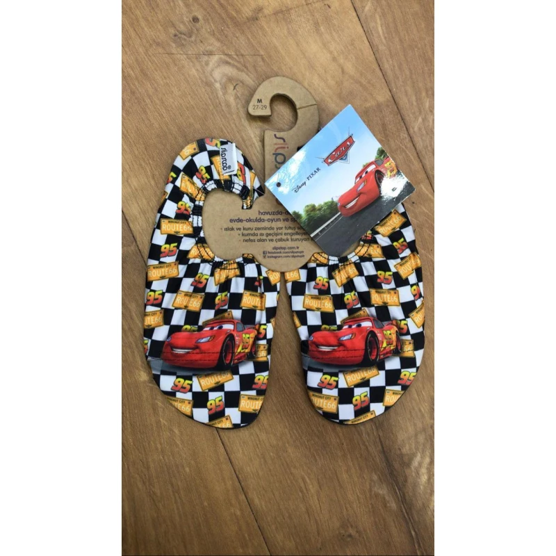 Slipstop, Disney Pixar Car Socks, Medium Size 27-29 - سليب ستوب