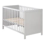 Extra Bed, 60 X 120 Cm, Taupe, Adjustable, 5 Slip Rungs, Incl. Slatted Base & Mattress - تراما بيبي