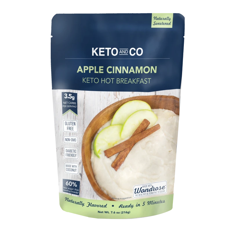Keto and Co Hot Breakfast  Apple Cinnamon Flavor - كيتو اند كو