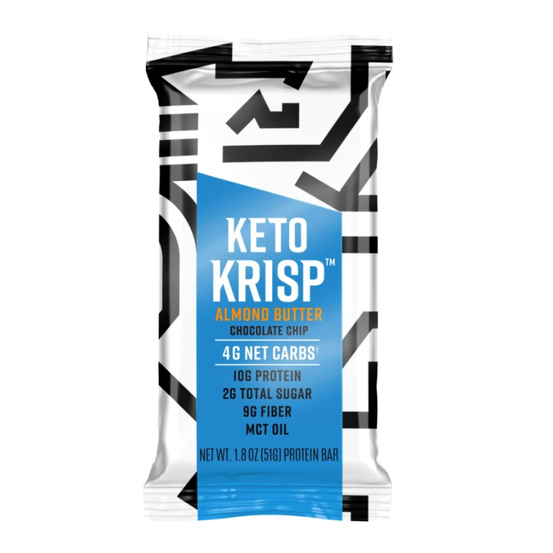 Keto Krisp Protein Bar, Almond Butter Chocolate Chip - كيتو كريسب