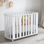 Trama Baby Cot Transformer, White - تراما بيبي
