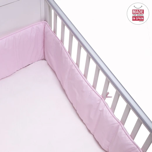 Cambrass - Cot Bumper 360x30x3 cm Liso E Pink - كامبراس - Image 3