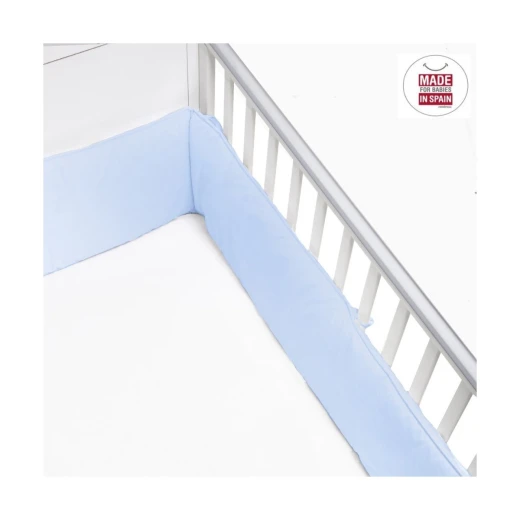 Cambrass - Cot Bumper 420x30x3 cm Liso E Blue - كامبراس - Image 3