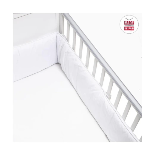 Cambrass - Cot Bumper 420x30x3 cm Liso E White - كامبراس - Image 3