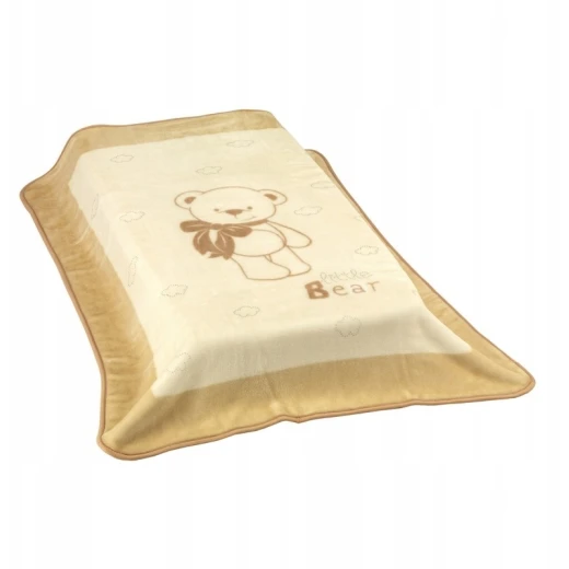 Cambrass - Bed Raschel Blanket 80 x 110 cm, Silver Beige Cambrass - Bed Raschel Blanket 80 x 110 cm, Silver Beige