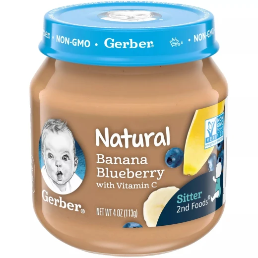 Gerber Food Natural Banana Blueberry Baby Meal, 113 g Gerber Food Natural Banana Blueberry Baby Meal, 113 g