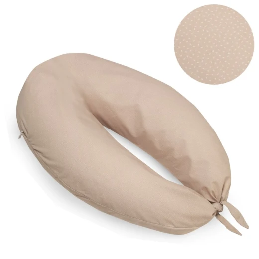 Cambrass - Nursing Pillow Moon 80x185x16 cm Sky Beige/rain Cambrass - Nursing Pillow Moon 80x185x16 cm Sky Beige/rain