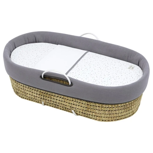 Cambrass - Quilted Basket Une Astra Grey 39x80x25 cm Cambrass - Quilted Basket Une Astra Grey 39x80x25 cm