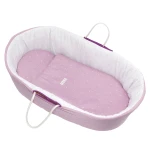 Cambrass Quilted Lune Baby Basket 44 x 81 cm, Be Range, Origami Pink - كامبراس