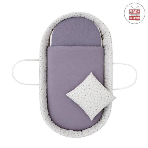 Cambrass - Quilted Baby Basket Mio Cuco+W.Stan Miami Greige/Flowers 49x86x61 cm - كامبراس - Image 5