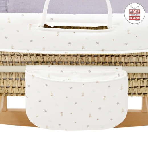 Cambrass - Quilted Baby Basket Mio Cuco+w.stan Quebec Ecru 49x86x61 cm - كامبراس - Image 5