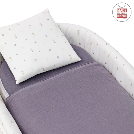 Cambrass - Quilted Baby Basket Mio Cuco+w.stan Quebec Ecru 49x86x61 cm - كامبراس - Image 3