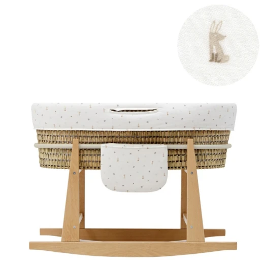 Cambrass - Quilted Baby Basket Mio Cuco+w.stan Quebec Ecru 49x86x61 cm - كامبراس - Image 2