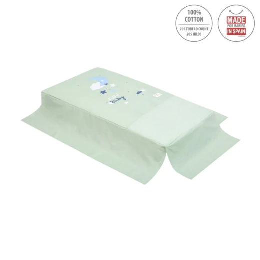 Cambrass - Set 2 Pcs.bedspread W/s Cot 60 Be Moon Green 60x120x3 cm - كامبراس - Image 3