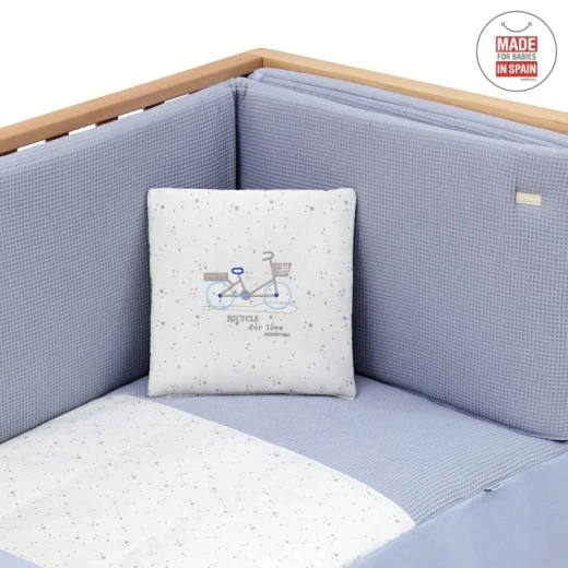 Cambrass - Set 2 Pcs.bedspread W/s Cot 60 Sky Blue 60x120x3 cm - كامبراس - Image 7