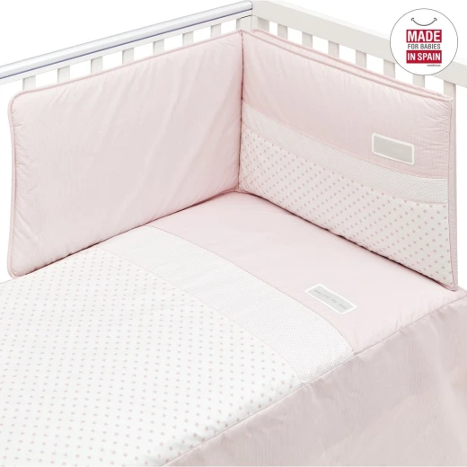 Cambrass - Set Bedspread+bumper 60x120 cm Star Pink - كامبراس - Image 3