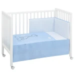 Cambrass  - Set 2 Pcs.bedspread W/s Cot 70 Be Giraffe Blue 70x140x3 cm - كامبراس