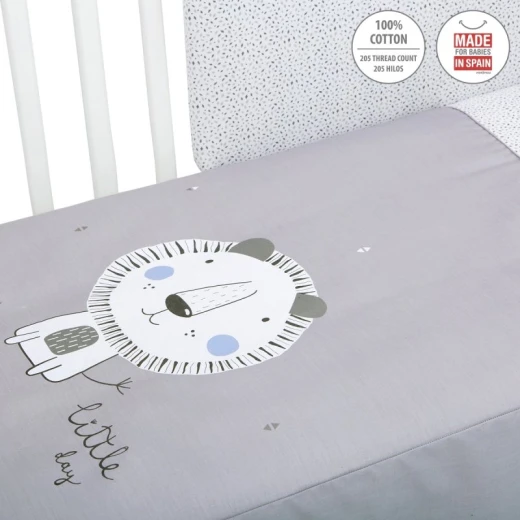 Cambrass - Set 2 Pcs.bedspread W/s Cot 70 Be Lion Grey 70x140x3 cm - كامبراس - Image 6
