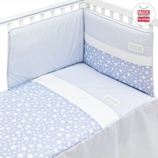 Cambrass - Set 2 Pcs.bedspread W/s Cot 70 Star Blue 70x140x3 cm - كامبراس - Image 4