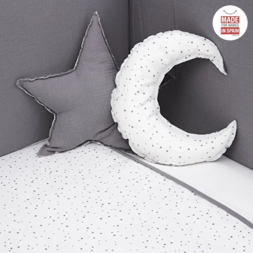 Cambrass - Set 4 Pcs. Quilt Cover Cot 60 Astra Grey 100x140x1 cm - كامبراس - Image 3