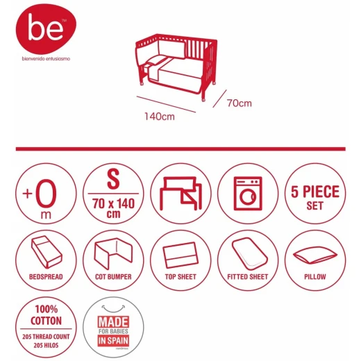 Cambrass - Set 4 Pcs Bedspread 70 Be Universe Grey - كامبراس - Image 2