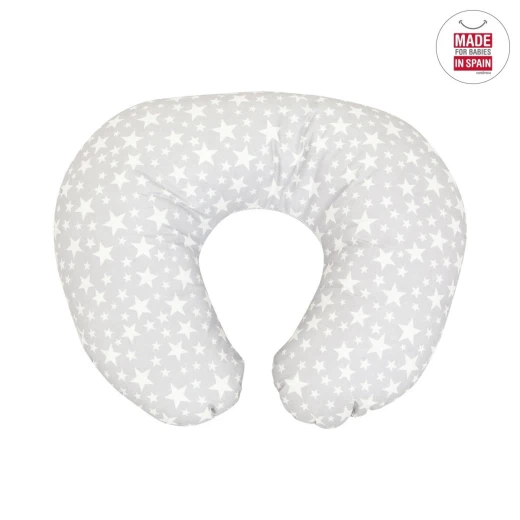 Cambrass - Small Nursing Pillow 53x45x10 cm Star Grey - كامبراس - Image 4