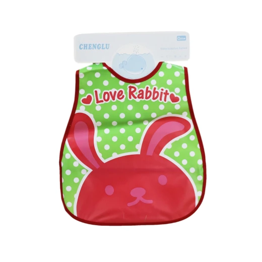 Plastic Baby Bib Waterproof, Love Rabbit Plastic Baby Bib Waterproof, Love Rabbit