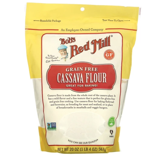 Bob's Red Mill, Cassava Flour, Grain Free, 20 oz (567 g) Bob's Red Mill, Cassava Flour, Grain Free, 20 oz (567 g)