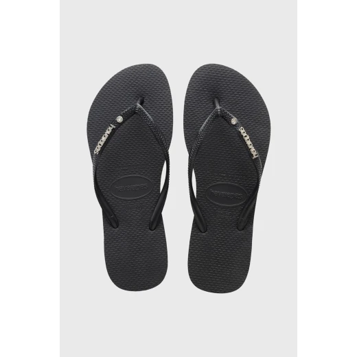 Havaianas Slim Metal Logo Flip Flops With Swarovski Crystals, Size 39/40 Havaianas Slim Metal Logo Flip Flops With Swarovski Crystals, Size 39/40