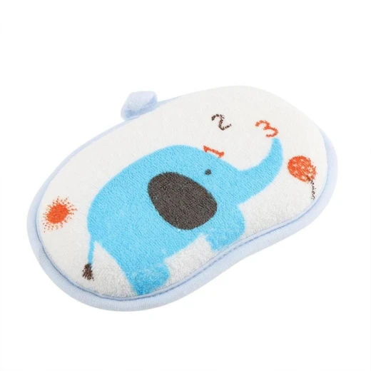 Baby Body Cotton Bath Sponge - Blue Elephant Baby Body Cotton Bath Sponge - Blue Elephant