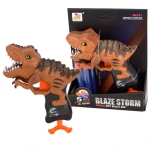 Blaze Storm Manual Soft Bullet Gun with 5 pcs Darts, Brown Dinosaur - بليز ستورم