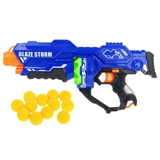 Blaze Storm Battery Operated Soft Ball Nerf Gun with 12 pcs Foam Balls - بليز ستورم - Image 3
