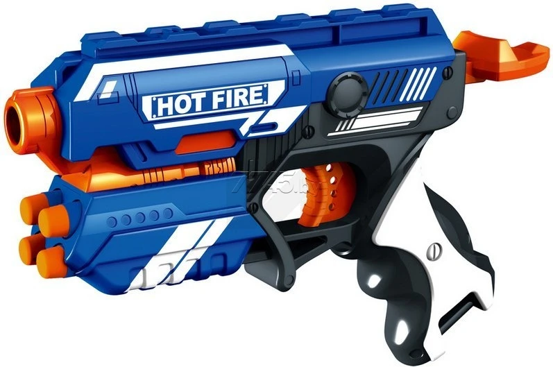 Blaze Storm Manual Operation Soft Dart Gun with 5 pcs Soft Darts & 5 pcs Suction Cup Darts - بليز ستورم