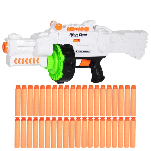 Blaze Storm Battery Operated Soft Dart Gun with 20 pcs Soft Darts & 20 pcs Suction Cup Darts - بليز ستورم - Image 2